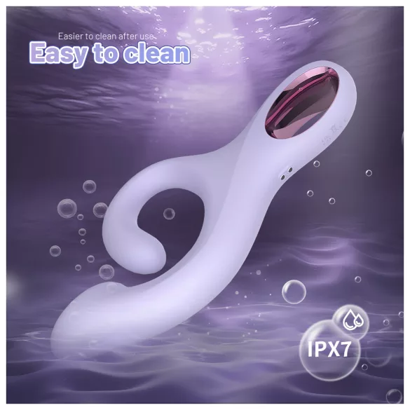Sex HD - vibrator pentru punctul G cu braț pentru clitoris (mov)