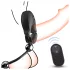 Sex HD - inel penian cu vibrație reglabilă și telecomandă (negru)