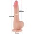 Lovetoy - dildo realist cu ventuză - dublu strat - 19,5cm - culoare naturală