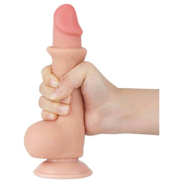 Lovetoy - dildo realist cu ventuză - dublu strat - 19,5cm - culoare naturală