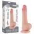 Lovetoy - dildo realist cu testicule - dublu strat - 20 cm - culoare naturală