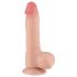 Lovetoy - dildo realist cu testicule - dublu strat - 20 cm - culoare naturală