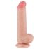 Lovetoy - dildo cu testicule - dublu strat - 20,8cm - culoare naturală