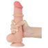 Lovetoy - dildo cu testicule - dublu strat - 20,8cm - culoare naturală
