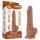 Lovetoy - dildo cu testicule - dublu strat - 19,5 cm natur