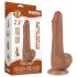 Lovetoy - dildo cu testicule - dublu strat - 19,5 cm natur