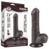Lovetoy - dildo cu testicule - dublu strat - 18,3cm - maro