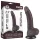 Lovetoy - dildo cu ventuză - dublu strat - 19,5 cm - maro