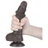 Lovetoy - dildo cu ventuză - dublu strat - 19,5 cm - maro