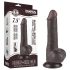 Lovetoy - dildo cu testicule cu două straturi - 19,5 cm - maro
