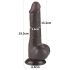 Lovetoy - dildo cu testicule cu două straturi - 19,5 cm - maro
