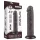 Lovetoy - dildo cu ventuză - dublu strat, piele realistă, 20cm, maro
