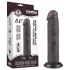Lovetoy - dildo cu ventuză - dublu strat, piele realistă, 20cm, maro