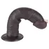 Lovetoy - dildo cu ventuză - dublu strat, piele realistă, 20cm, maro