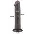 Lovetoy - dildo cu ventuză - dublu strat, piele realistă, 20cm, maro