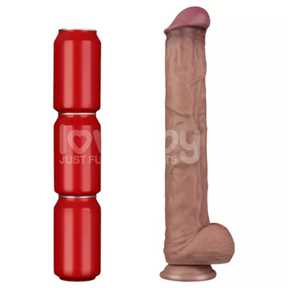 Lovetoy - dildo XXL două straturi - 36,5 cm - culoare naturală
