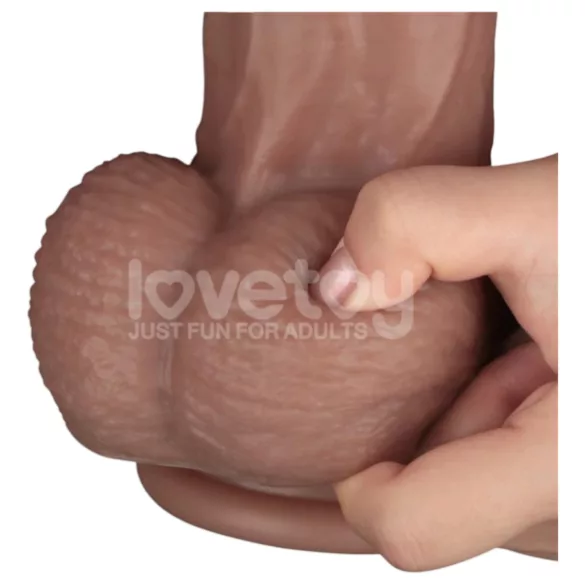 Lovetoy - dildo XXL două straturi - 36,5 cm - culoare naturală