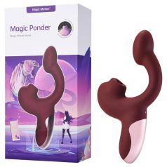   Magic Motion Magic Ponder - Vibrator 2în1 cu braț pentru clitoris - bordo