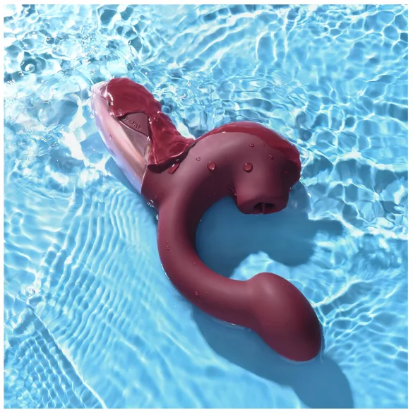 Magic Motion Magic Ponder - Vibrator 2în1 cu braț pentru clitoris - bordo