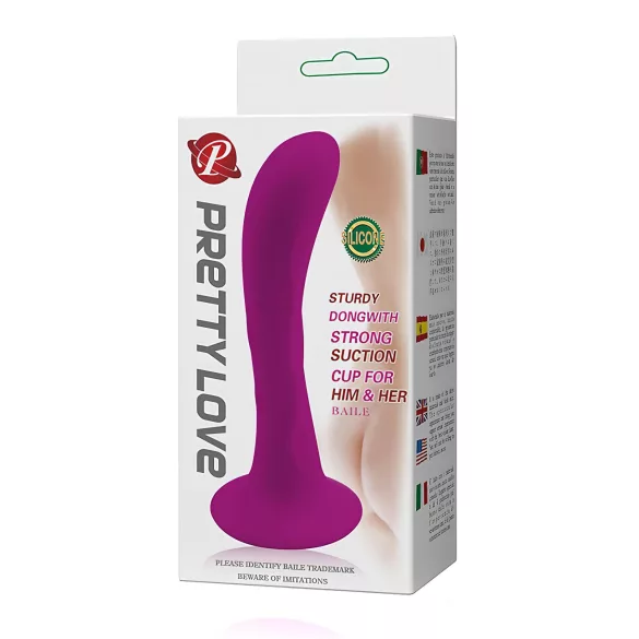 Pretty Love Baile - dop anal curbat cu ventuză - silicon roz