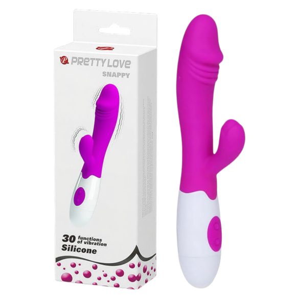 Pretty Love Snappy - vibrator G-punct impermeabil cu braț clitoridian (mov)
