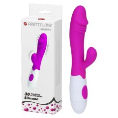   Pretty Love Snappy - vibrator G-punct impermeabil cu braț clitoridian (mov)