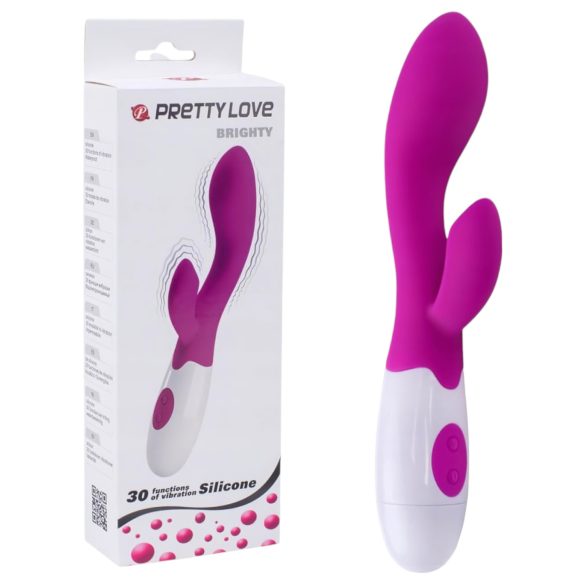 Pretty Love Brighty - vibrator punctul G cu braț pentru clitoris - mov