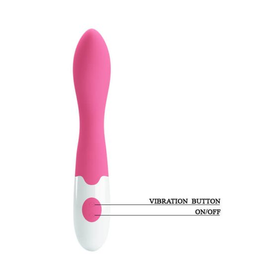 Pretty Love Bishop - vibrator impermeabil pentru punctul G (roz-alb)