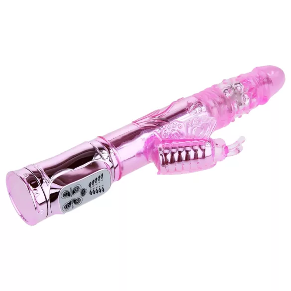 Baile - vibrator cu fluture și braț pentru clitoris - roz