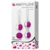 Pretty Love Orgasmic - set cu bile vaginale variabile (alb-violet)