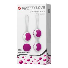   Set de bile variabile pentru plăcere orgasmică Pretty Love (alb-violet)