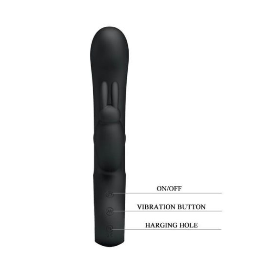 Pretty Love Webb - vibrator cu acumulator, rezistent la apa, cu brat pentru clitoris (negru)