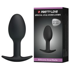 Pretty Love - dildo anal - silicon negru