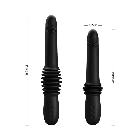 Pretty Love Pazuzu - vibrator tip gland pulsator - negru