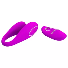   Pretty Love Algernon - vibrator pentru cuplu cu telecomandă, reîncărcabil - mov