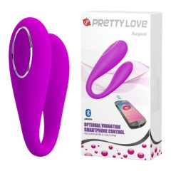   Pretty Love August - vibrator inteligent, reîncărcabil pentru punctul G și clitoris (roz)
