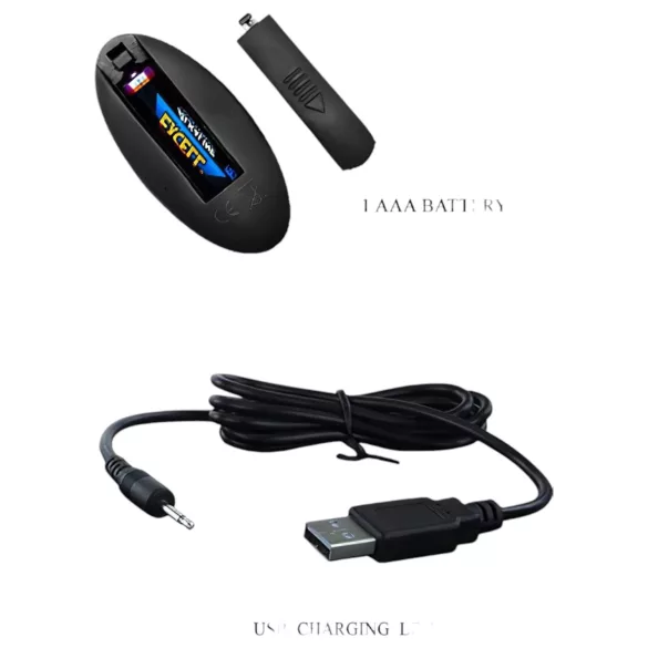 Pretty Love Magic Jinger - vibrator anal cu funcție de împingere - negru