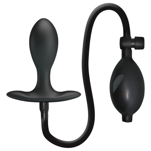 Pretty Love - dilatator anal cu bilă internă gonflabilă (negru)