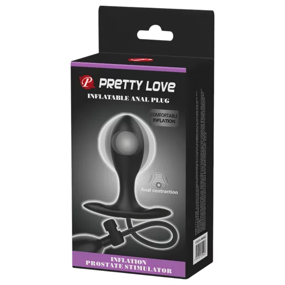 Pretty Love - dop anal gonflabil cu bilă internă - negru