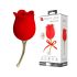 Pretty Love Rose Lover - Vibrator 2in1 cu limbă pentru clitoris (roșu)