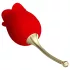 Pretty Love Rose Lover - vibrator clitoridian cu limbă 2în1 - roșu