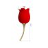 Pretty Love Rose Lover - Vibrator 2in1 cu limbă pentru clitoris (roșu)