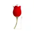 Pretty Love Rose Lover - vibrator clitoridian cu limbă 2în1 - roșu