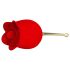 Pretty Love Rose Lover - Vibrator 2in1 cu limbă pentru clitoris (roșu)
