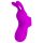 Pretty Love Bunny - vibrator deget cu urechi de iepuraș - mov