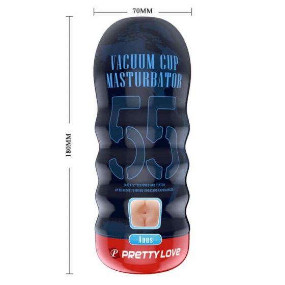 Pretty Love Vacuum Cup - masturbator realistic tip fund (natural)