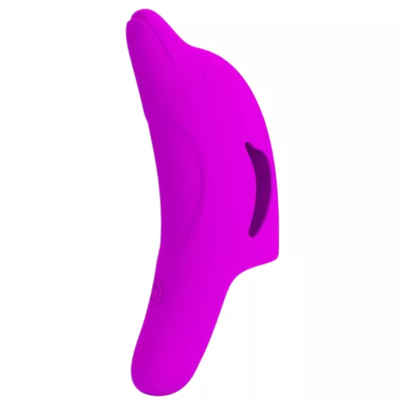 Pretty Love Delphini - vibrator pentru deget cu delfin - mov