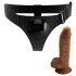 Pretty Love Harness - chiloți universali cu dildo 17 cm - negru