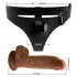 Ham Pretty Love - Harnașament universal cu dildo de 17 cm (negru)