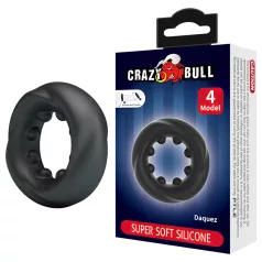 Crazy Bull - inel pentru penis - stimulator - silicon negru